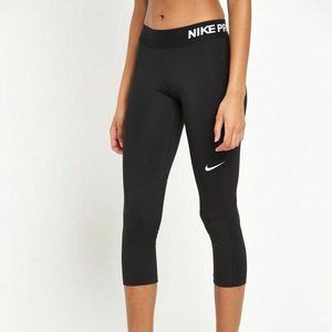 Women's Nike Pro Cool Training Capri Black/White Sz Medium